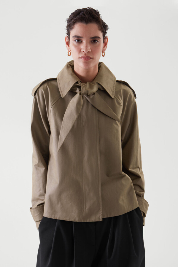 cos short trench jacket