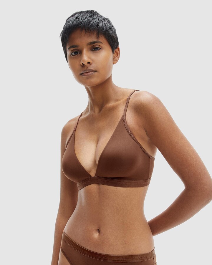 Calvin Klein Women's Neutrals Bras - Form To Body Lightly Lined Triangle  Bra - Size L at The Iconic - ShopStyle
