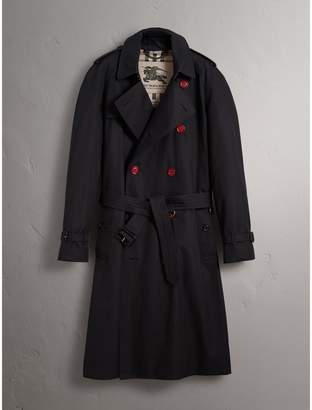 Burberry Extra-long Resin Button Cotton Gabardine Trench Coat