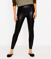 high waisted petite leather leggings