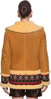 Thumbnail for your product : Etro Shearling Peacoat W/ Woven Wool Trim