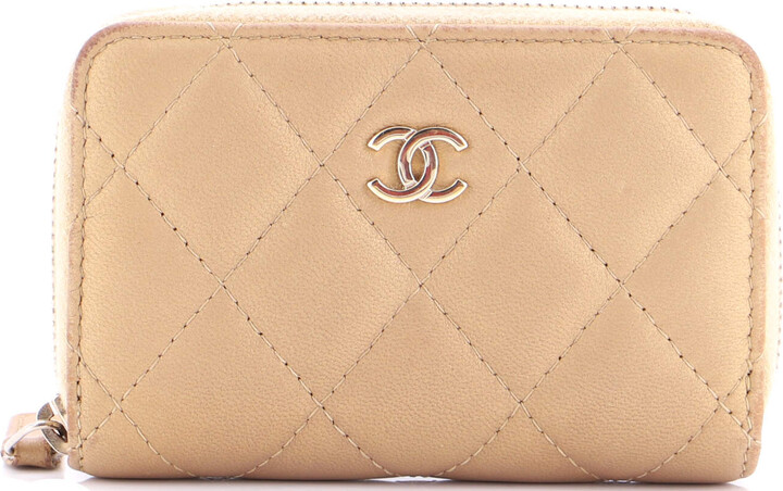 Chanel CC Zip Card Holder Quilted Lambskin
