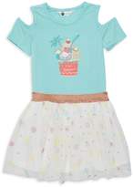 Thumbnail for your product : Petit Lem Little Girl's 2-Piece Ice-Cream Motif Tee & Skirt Dress