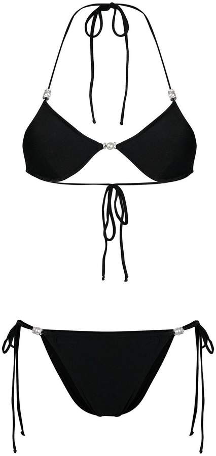 Leslie Amon Bianca Triangle String Bikini - ShopStyle Two Piece Swimsuits