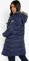 Thumbnail for your product : boohoo Quilted Faux Fur Hood Parka Coat