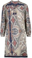 Thumbnail for your product : Etro Printed wool and silk minidress
