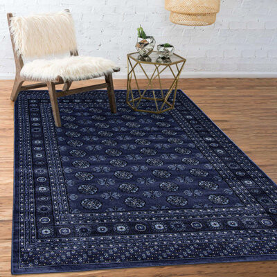 Charlton Home Strathern Blue/Light Gray Area Rug