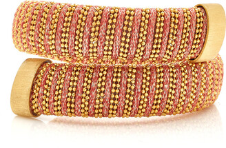 Carolina Bucci Coral Lurex Caro Gold-Plated Bracelet