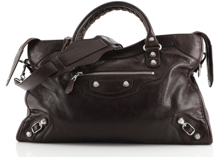 Balenciaga Velo Classic Metallic Edge Bag Leather - ShopStyle