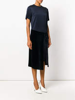 Thumbnail for your product : Cédric Charlier Cédric Charlier T-shirt dress with velvet wrap front