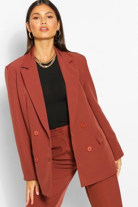 boohoo Tailored Double Breasted Button Blazer