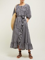 Thumbnail for your product : Thierry Colson Vichy Theda Gingham Cotton Blouse - Black Multi