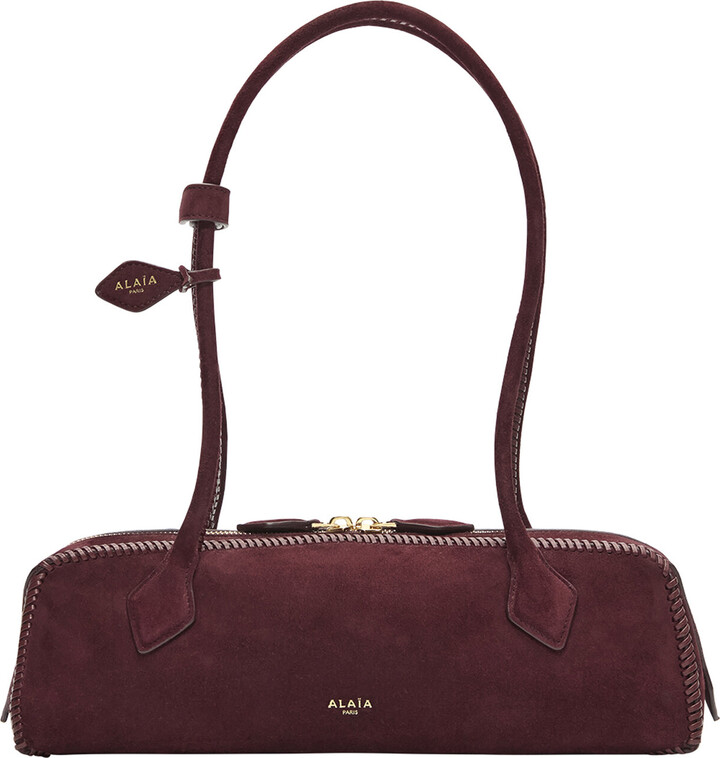 Alaia Le Teckel Medium Suede Bag