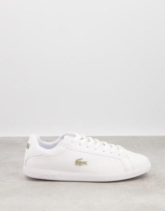 Lacoste graduate sneakers white with gold croc - ShopStyle