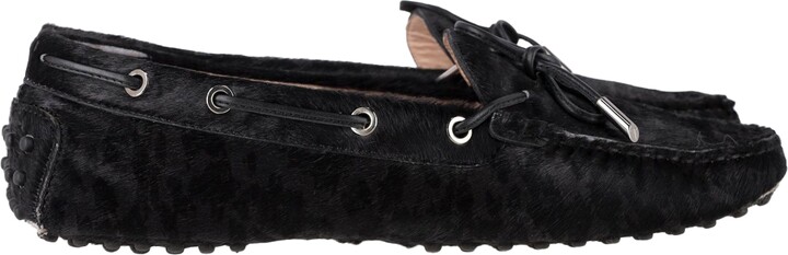 Tod's Gommino Loafers in Black Pony Hair