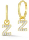 Sphera Milano Gold Vermeil Initial Earrings
