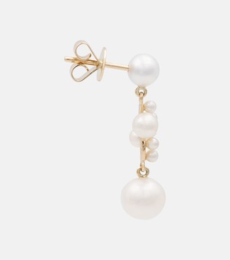 Sophie Bille Brahe Petite Ocean Perle 14kt gold single earring with pearls