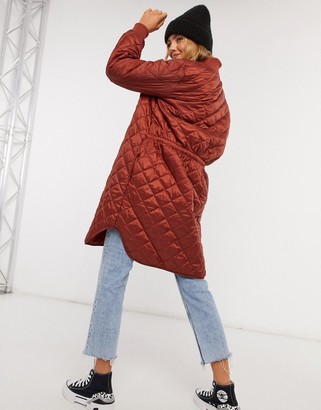 InWear HimaI padded liner coat in rust