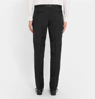 Gucci Black Slim-Fit Satin-Trimmed Mohair and Wool-Blend Tuxedo Trousers