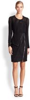 Thumbnail for your product : Yigal Azrouel Leather-Trimmed Liner Tulle Dress