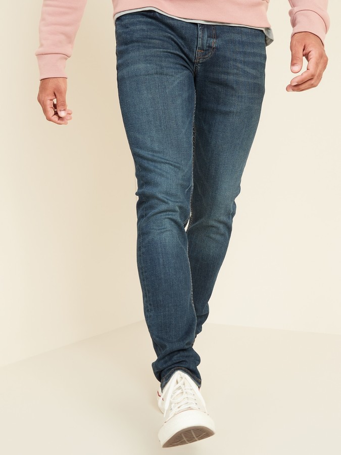 Old Navy Super Skinny Built-In Flex Max Medium-Wash Jeans for Men -  ShopStyle