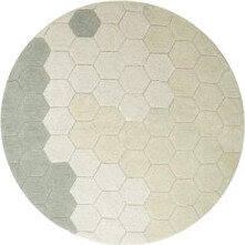 Lorena Canals Planet Bee Round Geometric Hand Woven Cotton Rug