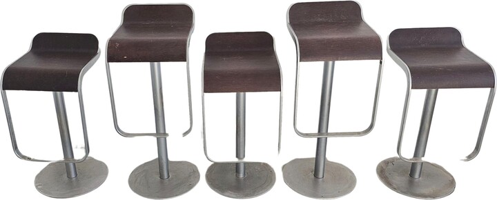 Lapalma 1 Of 5 Minimalist Lem Bar Stools By In Steel And Wood Seats