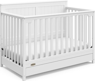 Global Pronex Hadley 4-in-1 Convertible Crib with Drawer White