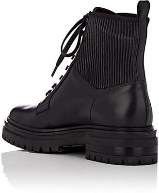 Gianvito Rossi Women's Martis Leather Combat Boots - Black