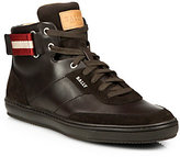 Thumbnail for your product : Bally Olsen Leather & Suede High-Top Sneakers