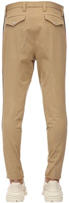 Gucci Cotton Gabardine Pants W/web Detail