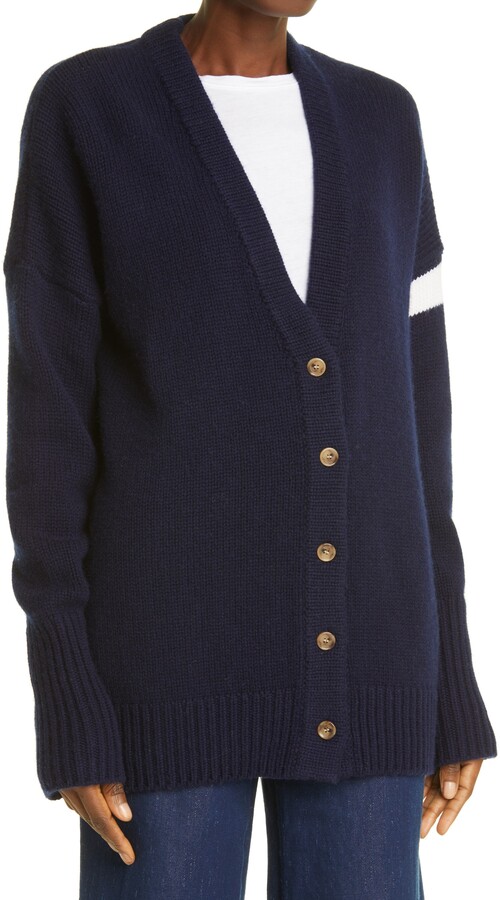 oversized varsity cardigan