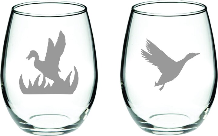 Etsy Duck Glass Set Of 4 Free Personalization
