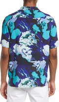 Thumbnail for your product : Open Edit Men's Relaxed Fit Short Sleeve Camp Shirt