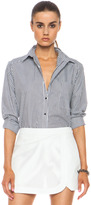 Thumbnail for your product : Jenni Kayne Button Down Cotton Shirt in Black & White