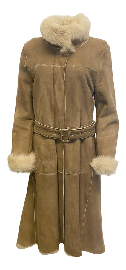 burberry shearling trench coat