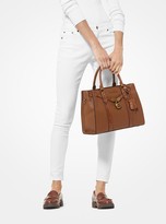 Thumbnail for your product : MICHAEL Michael Kors Nouveau Hamilton Large Pebbled and Crinkled Leather Satchel