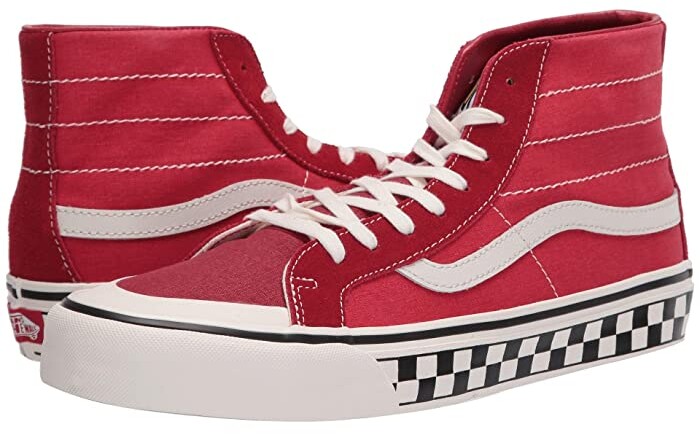 dark red vans high tops
