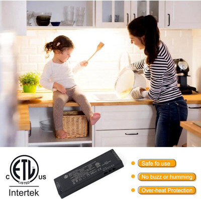The Holiday Aisle 16.4ft Cob Led Strip Lights Warm White 2700k 24v Led Tape Light 48w 2640 Leds Ra 93+ For Cabinets Ul Listed With Etl Certified 48w Power Supply