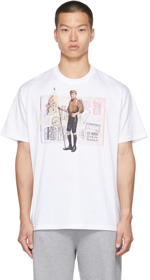 Burberry White Donovan Graphic T-Shirt - ShopStyle