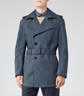 Thumbnail for your product : Reiss Jeymer SHORT TRENCH BLUE