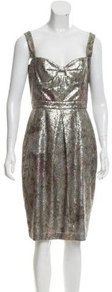 Burberry Metallic Sequined Mini Dress