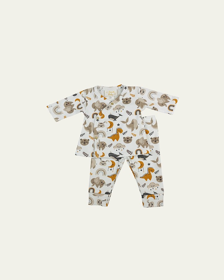 Haute Baby Boy's Safari Love Top W/ Pants Set, Size Newborn-12M
