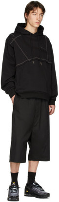 Feng Chen Wang Black Panelled Hoodie