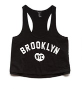 Thumbnail for your product : Forever 21 Brooklyn Racerback Crop Top