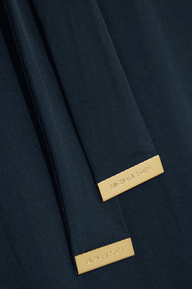 MICHAEL Michael Kors Miura Printed Stretch-jersey Maxi Dress - Navy
