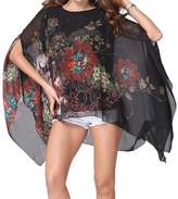 Thumbnail for your product : Myosotis510 Women's Chiffon Caftan Poncho Tunic Top Cover up Scarf Top
