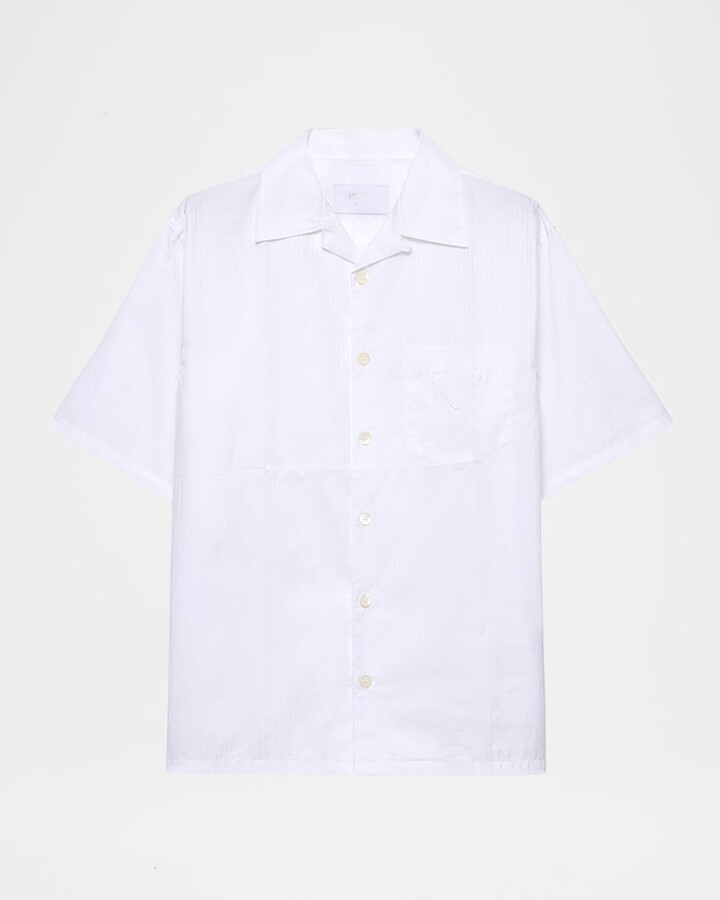 Prada Men's Cotton Bowling Shirt