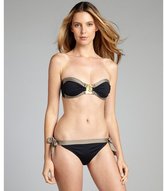 Thumbnail for your product : Trina Turk black and slate colorblock 'Mayan' side tie bottom