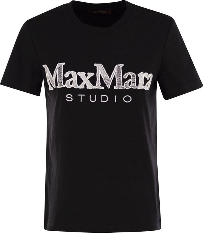Studio Max Mara Logo Embroidered Crewneck T-Shirt